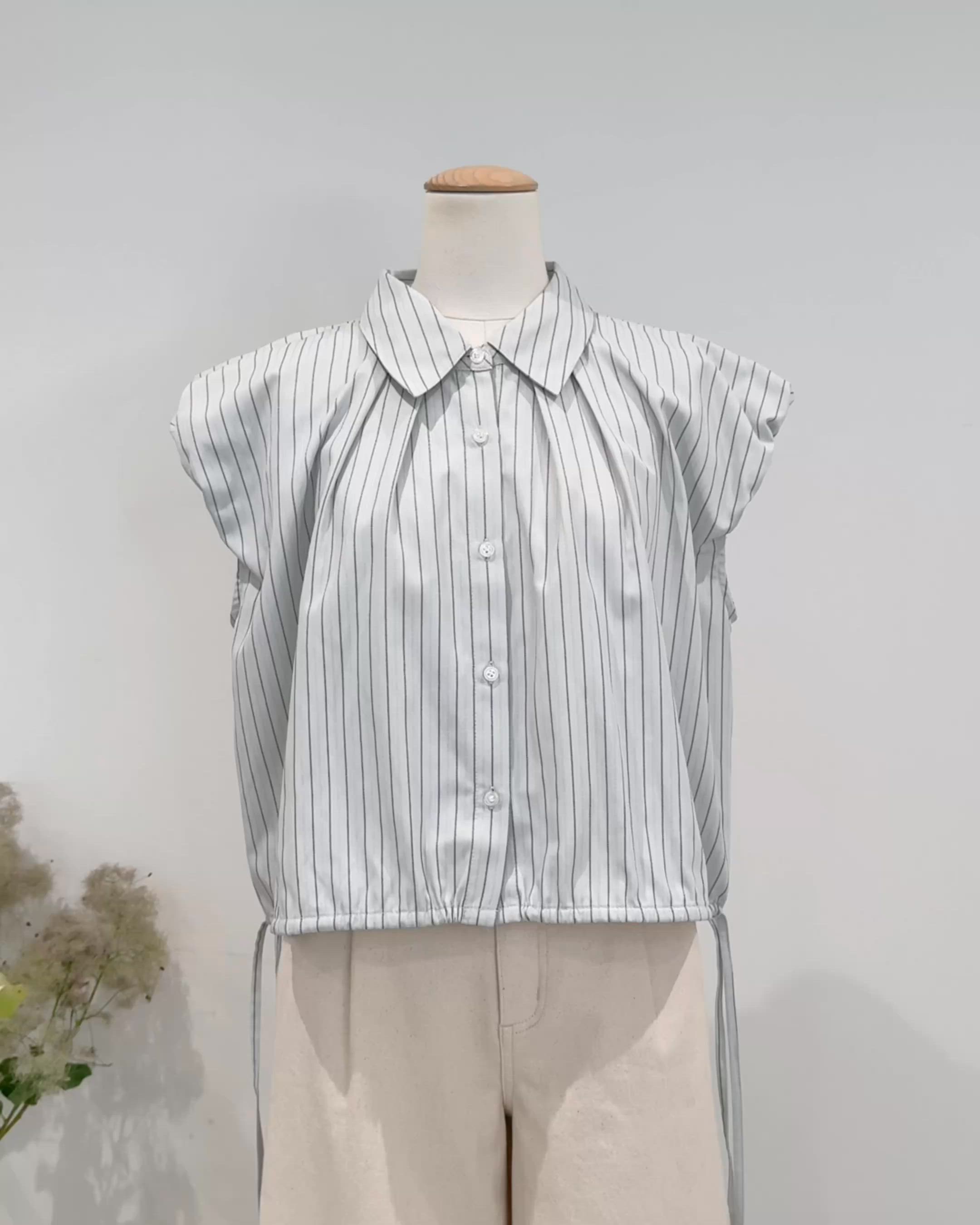 hinari 2wayバルーンシャツ(襟取り外し可能) 2wayバルーンシャツ(襟取り外し可能)（シャツ/ブラウス）｜hinari