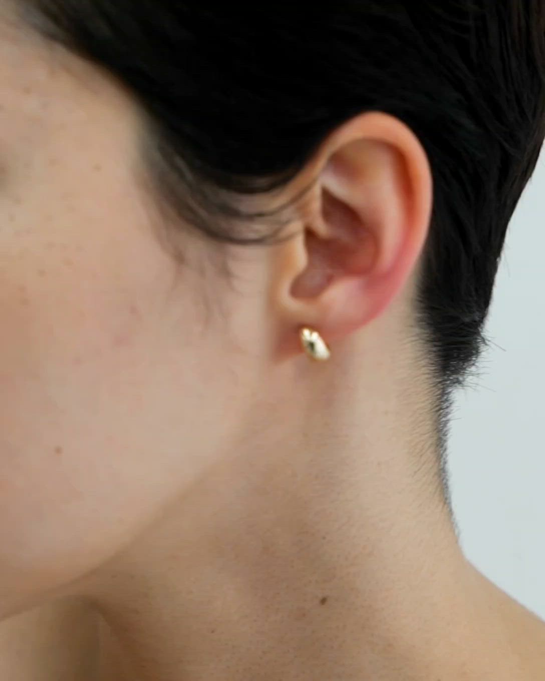 K10】プランプフープピアス/ユニセックス/金属アレルギー対応/ニッケル 