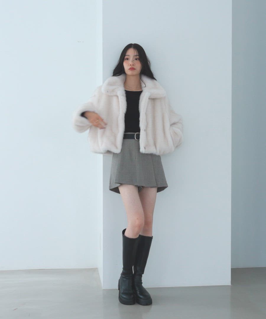 セール】MIXファーショートジャケット 604693（その他アウター