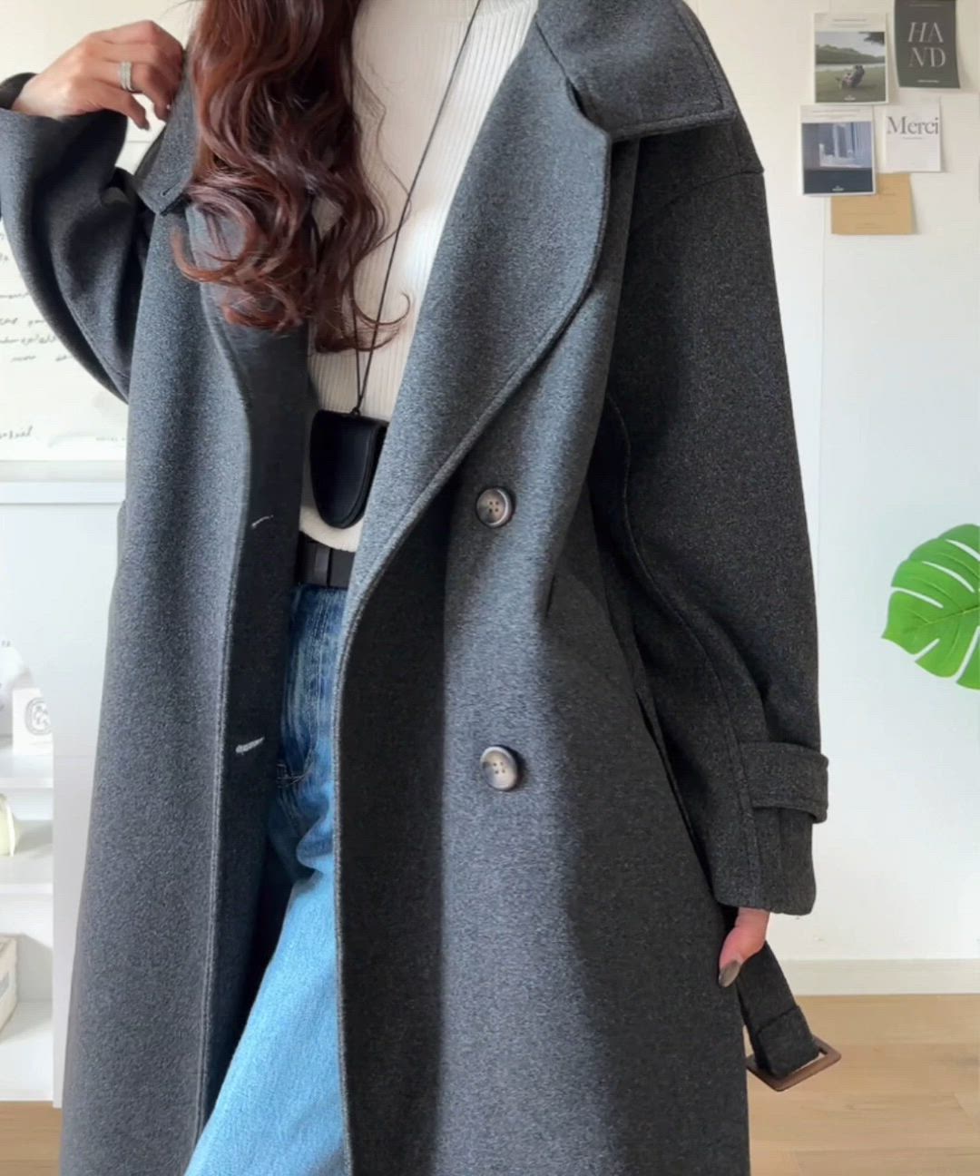 芽風コート♡週末お値下げ価格です♡ セール】ロング丈が気分♪2way ニットモッサ スタンドカラー ロング