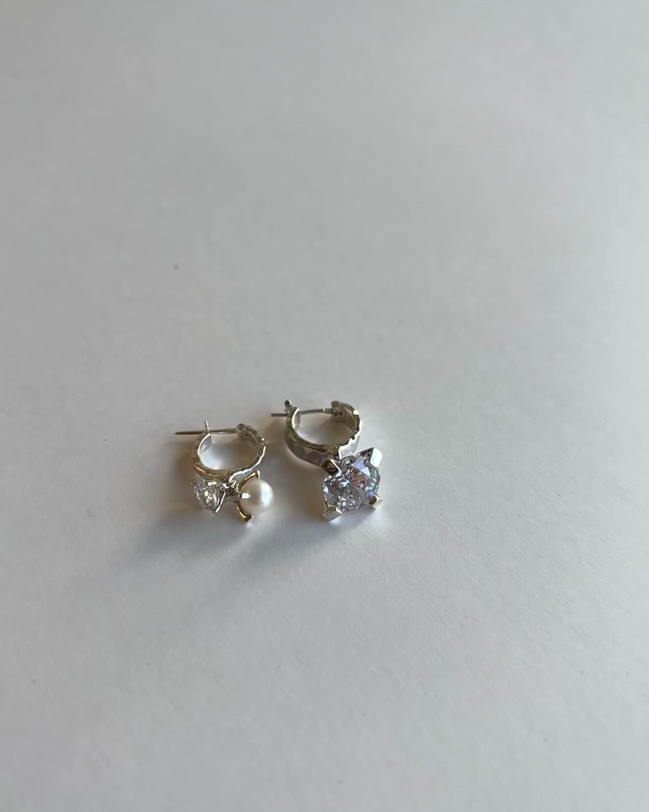 パール・ジルコニアゆれピアス（ピアス（片耳用））｜e.m.（イーエム