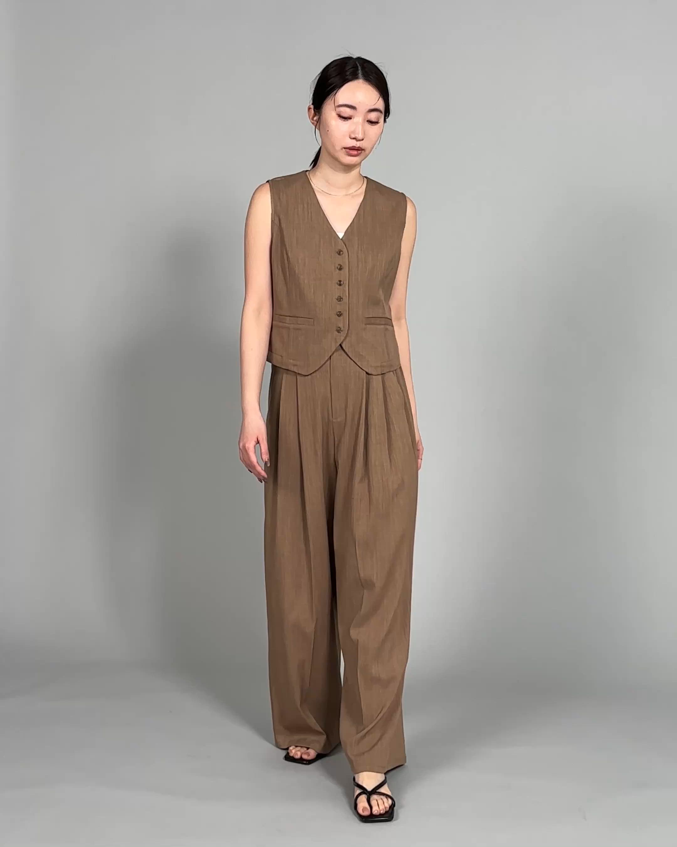 Et】Mannish Vest and Tuck Pants Set（セットアップ）｜select MOCA