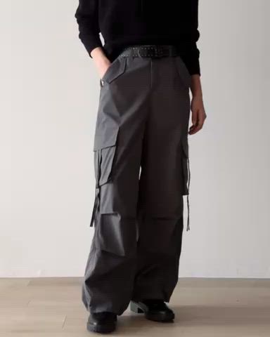 スタッズベルト付 紐垂れカーゴパンツ（カーゴパンツ）｜.WORKS