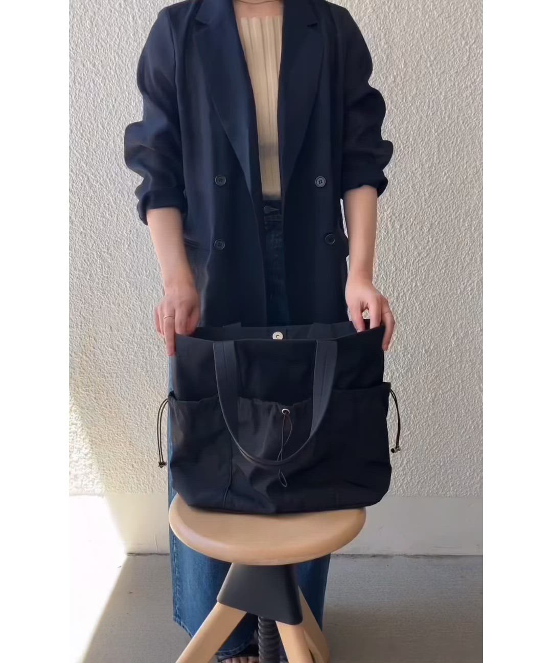 SHIPS Colors: A4 ナイロン ギャザー トートバッグ ◇（トートバッグ