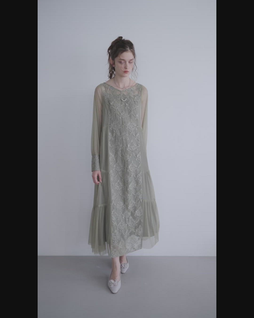 モールレースサイドティアードドレス（ドレス）｜Dorry Doll（ドリー