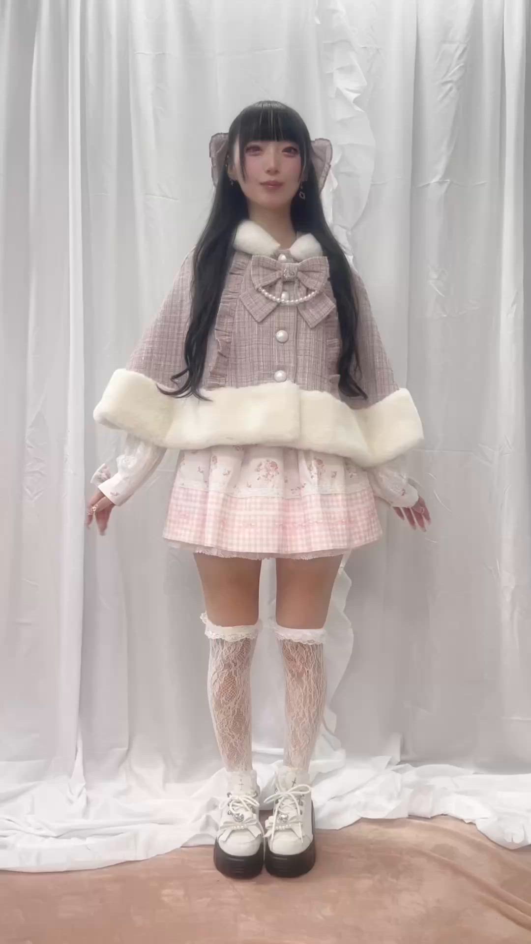 セール】ネコちゃんキラキラツイードポンチョ（ポンチョ）｜Ank Rouge