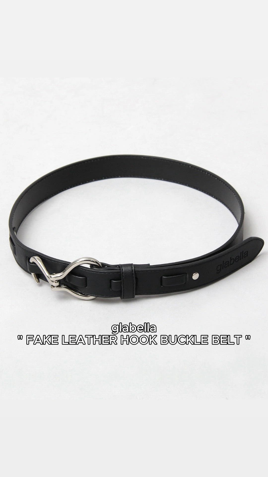 セール】フックバックル ベルト 2サイズ展開（フラッシュシルバー
