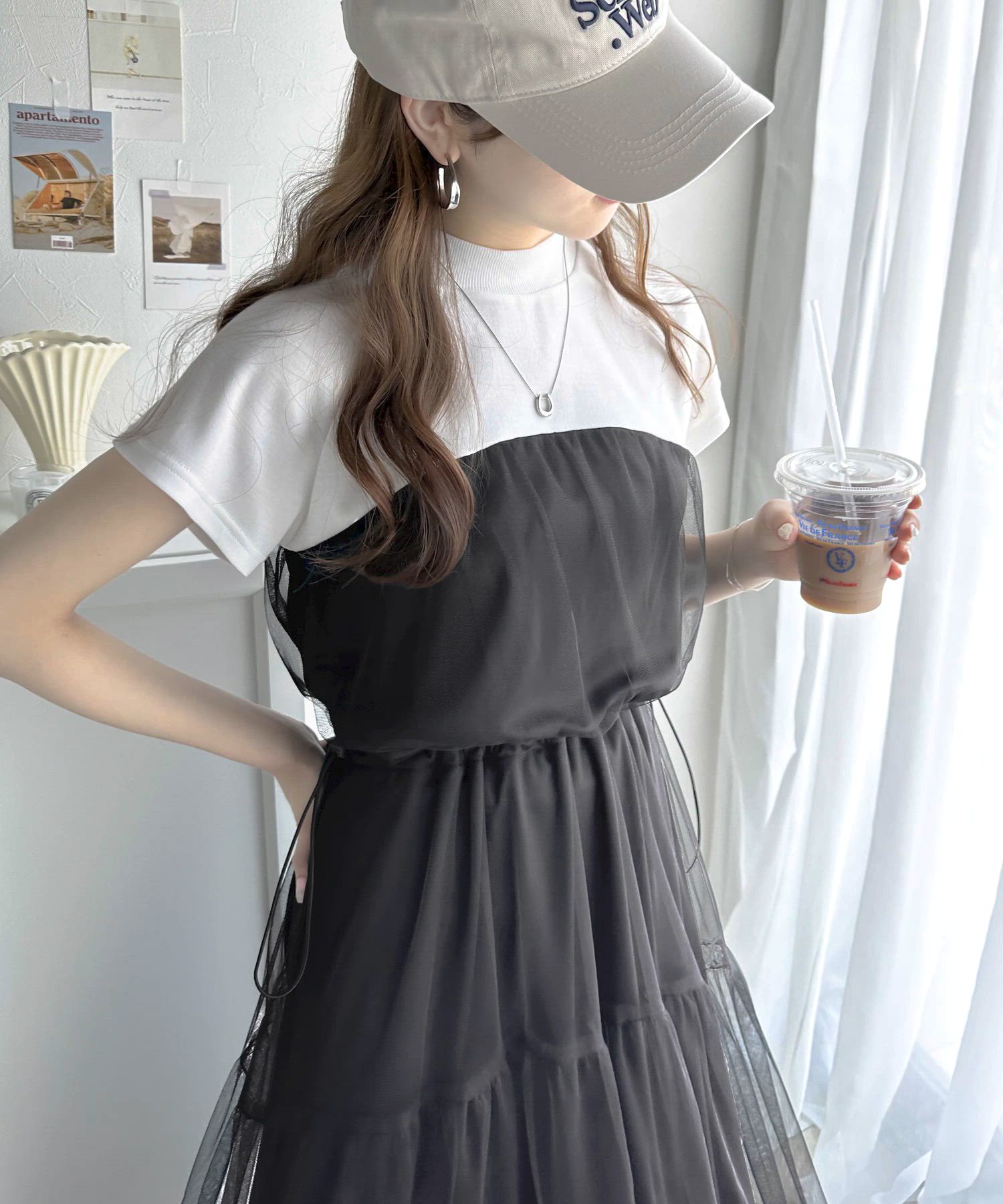 セール】”何着る？”に、コレ一択。フレンチスリーブドッキングチュール