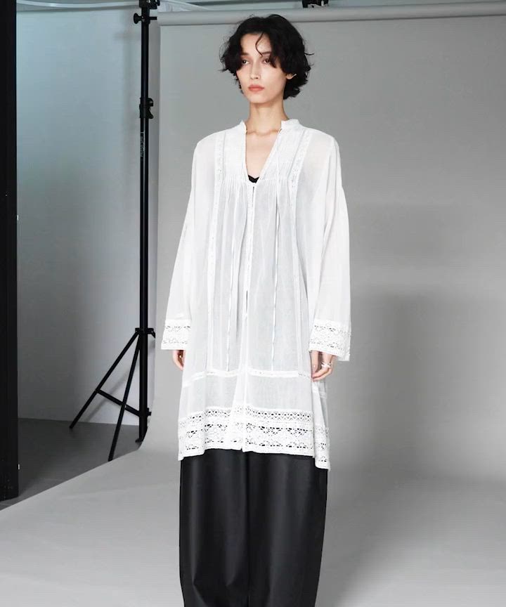 セール】Curensology(カレンソロジー)/コットンメッシュブラウス