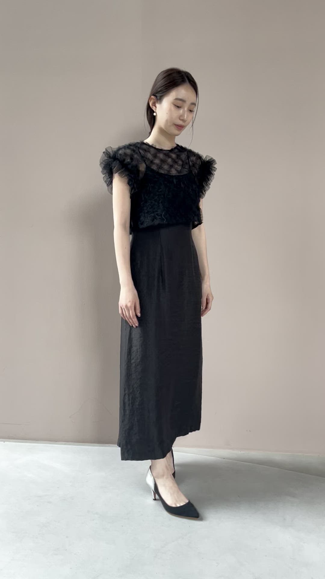 ボリュームブラウスセットドレス【結婚式 二次会 同窓会 成人式