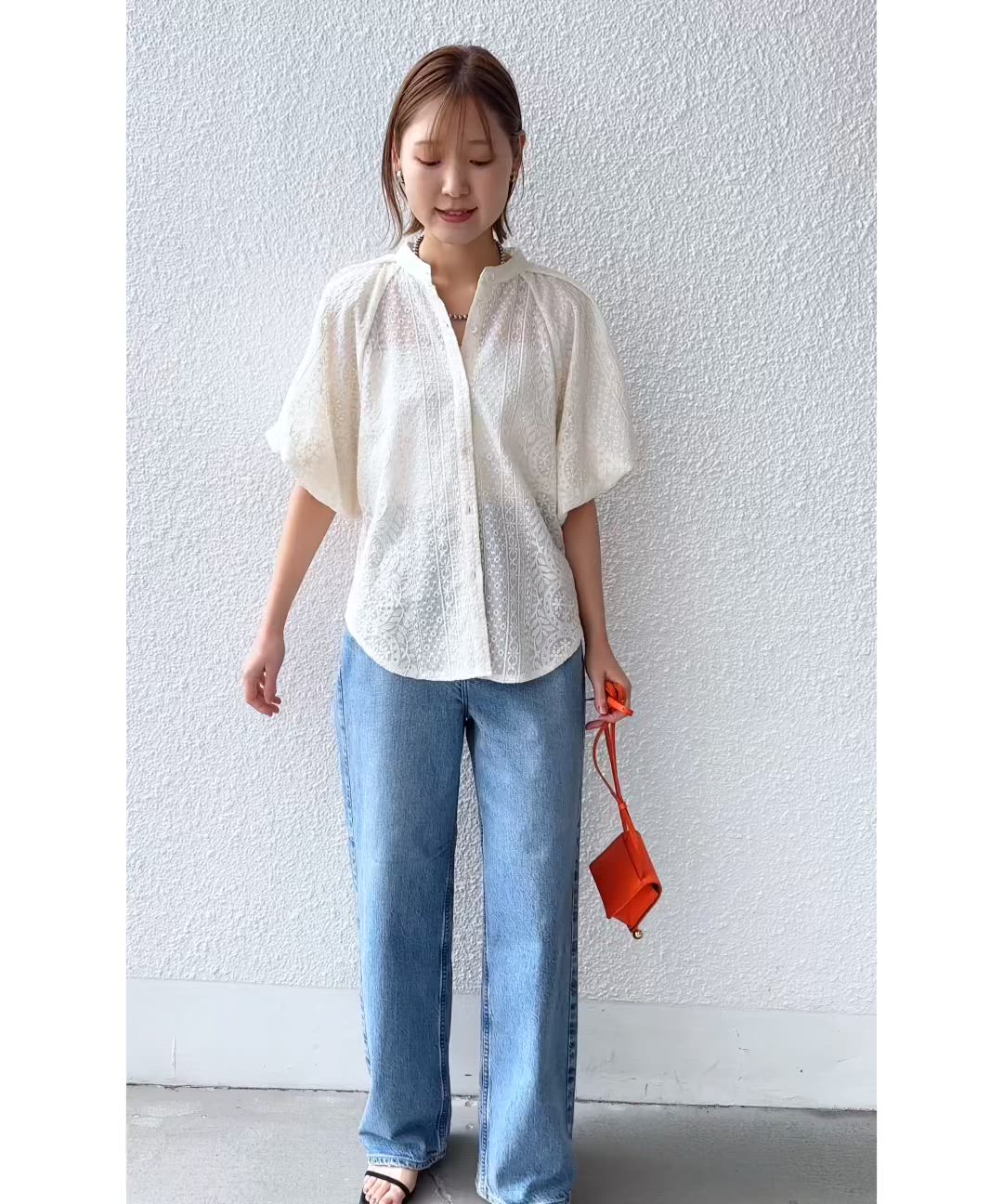 セール】〈洗濯機可能〉レース バルーン 袖 ブラウス（シャツ/ブラウス