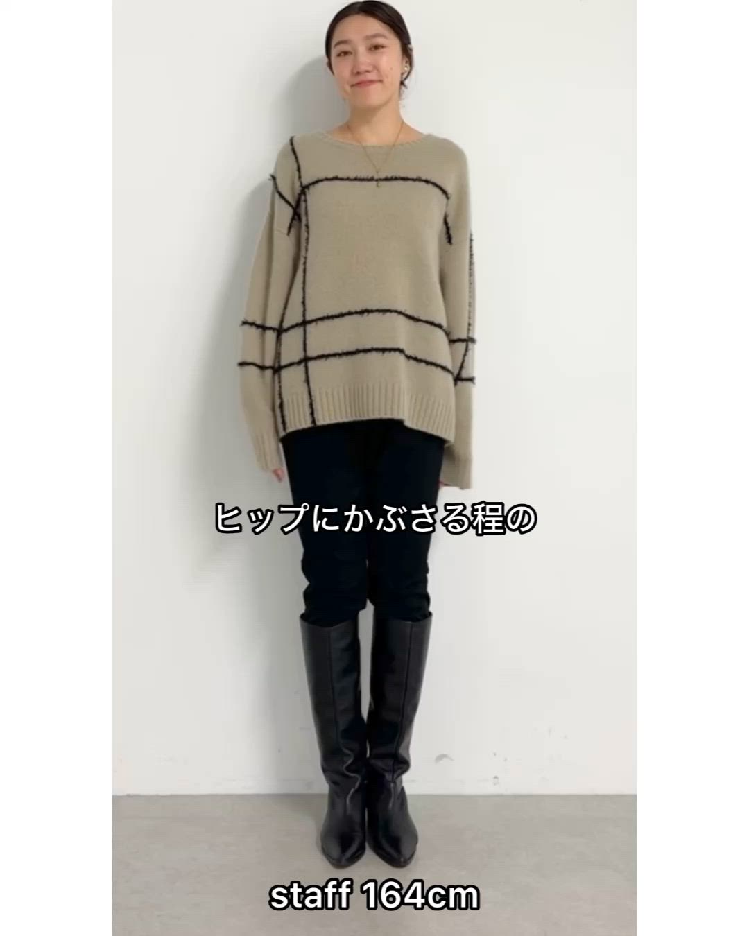 ビッグチェックヤクニット（ニット/セーター）｜BEARDSLEY（ビアズリー