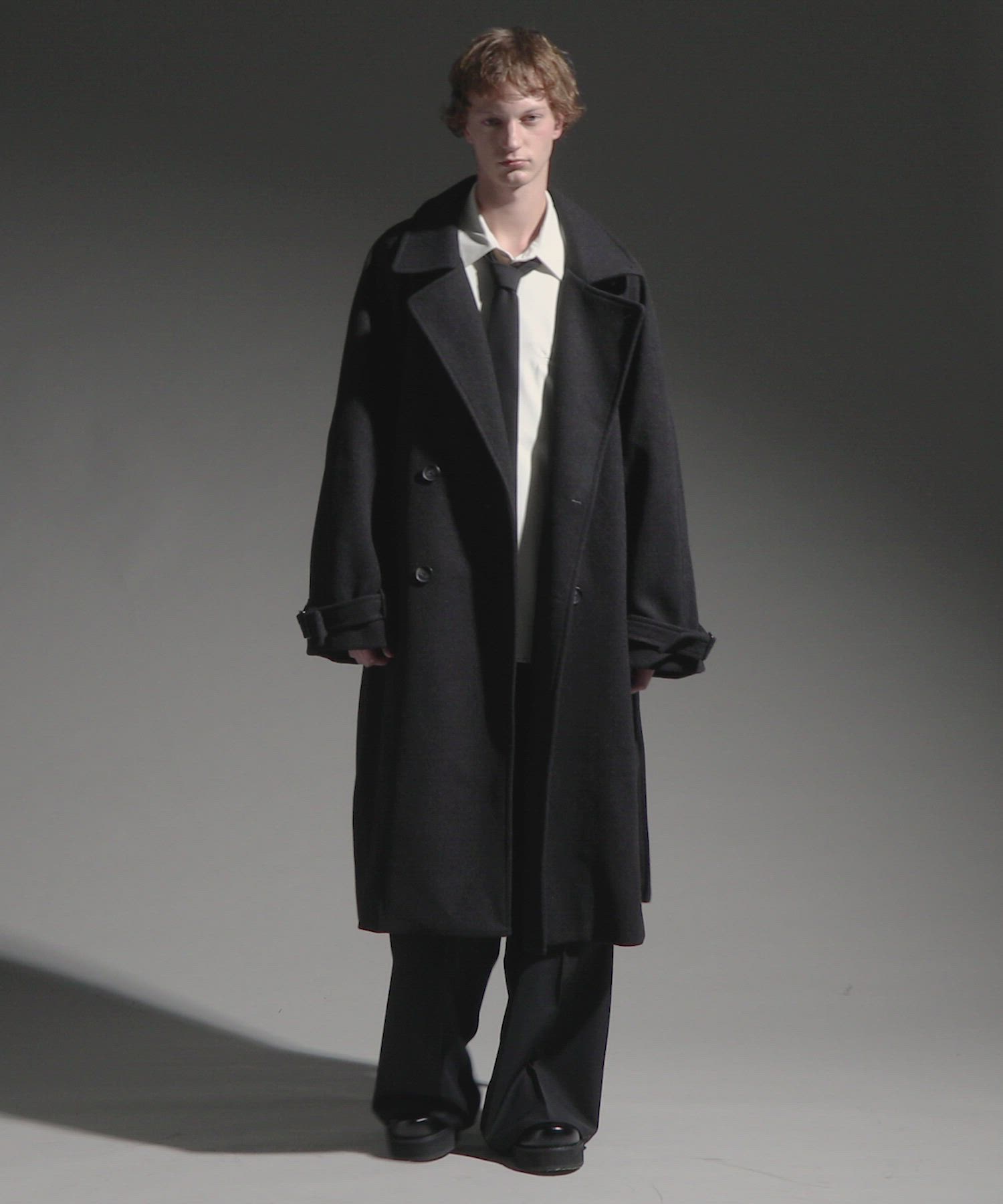 cussil/クシル】オーバーサイズダブルブレストワイドアームロング