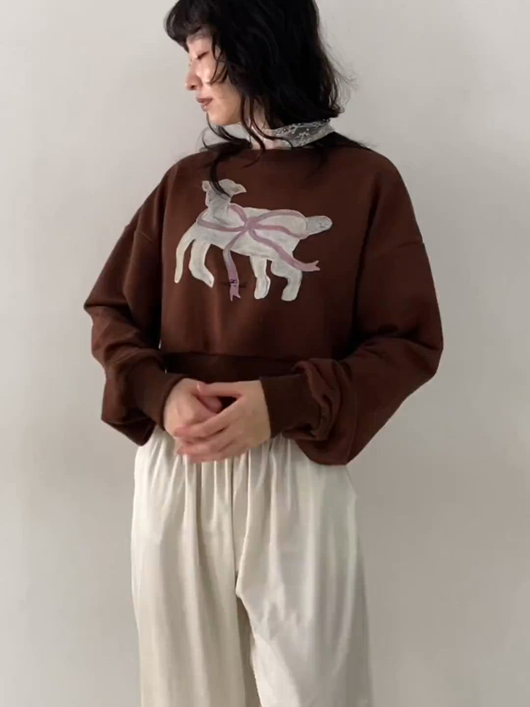 Lam Balm】CONVENIENCE YOUNG Collaboration クロップドスウェット