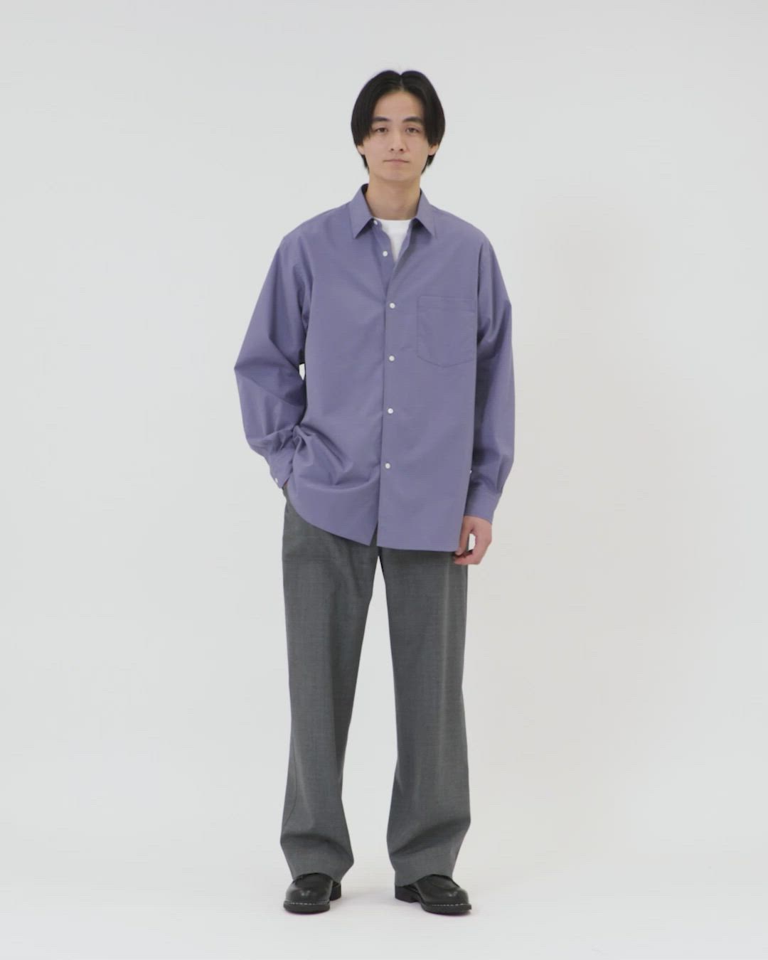 カリビアーナミルズ ポプリン レギュラーカラーシャツ カリビアーナミルズ ポプリン レギュラーカラーシャツ（シャツ