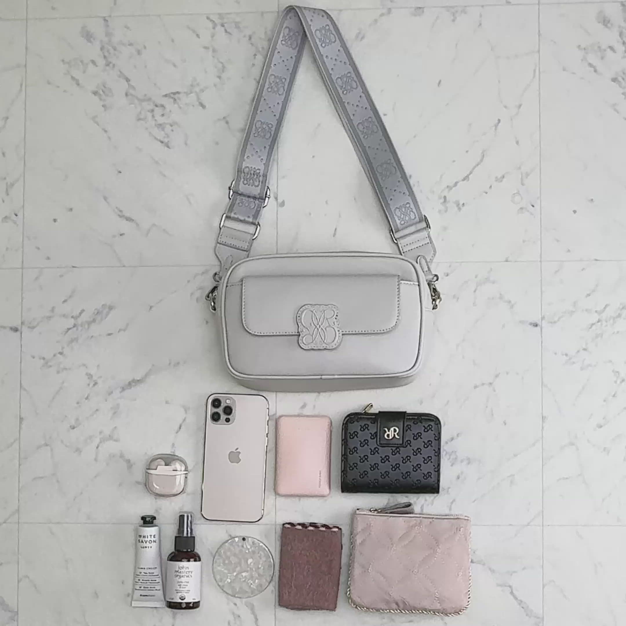 RANDA モノグラムクロスボディーバッグ グレー モノグラムクロスボディーバッグ（ショルダーバッグ）｜RANDA（ランダ