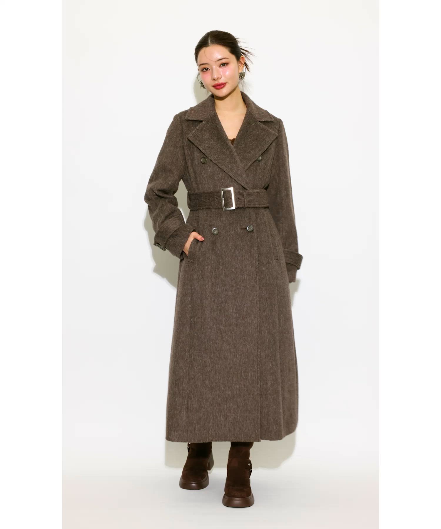 リエンダコートウエストフィットエレガントマルチMINI CT完売品 水色 リエンダコートウエストフィットエレガントマルチMINI CT完売品 水色