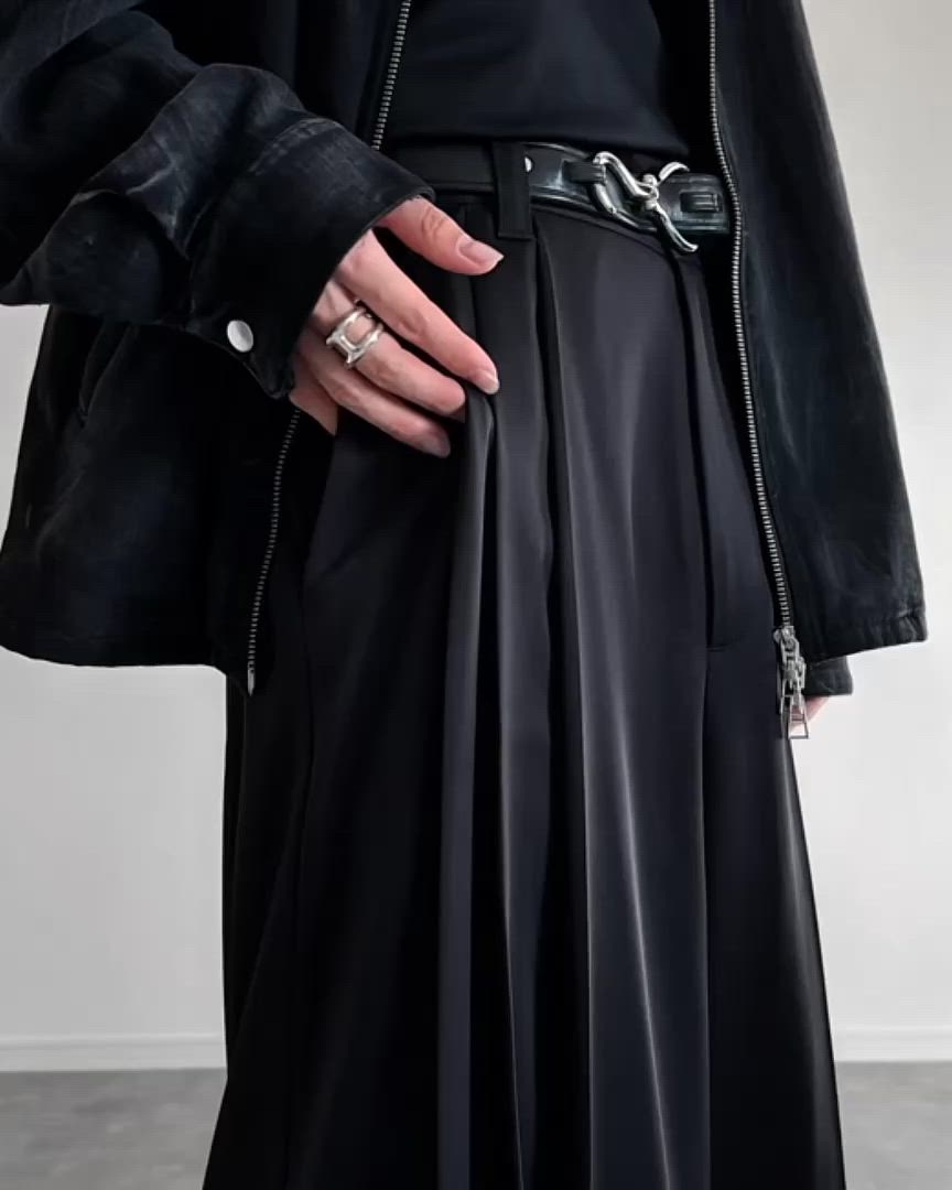 DIESEL HAKAMA スラックス Drape Three Tack Hakama Slacks - ドレープ3タック袴スラックス