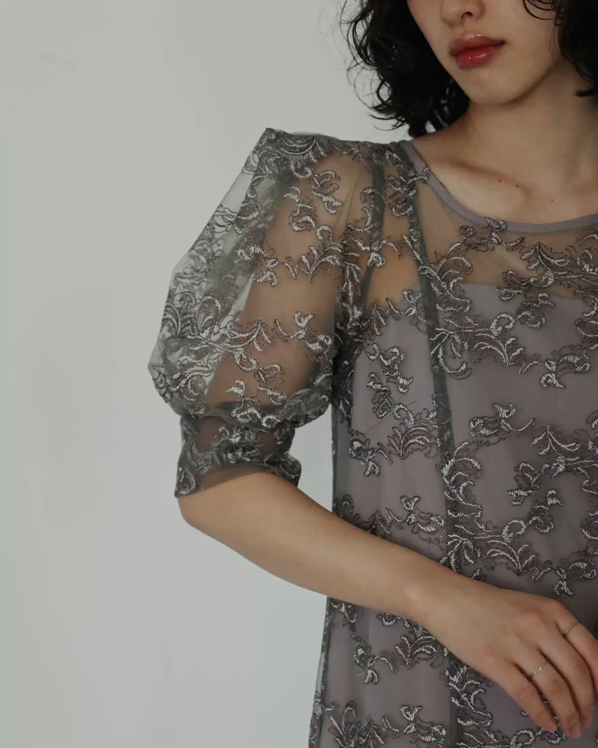 セール】オリジナルペイズリーパターンドレス 刺繍レース 結婚式