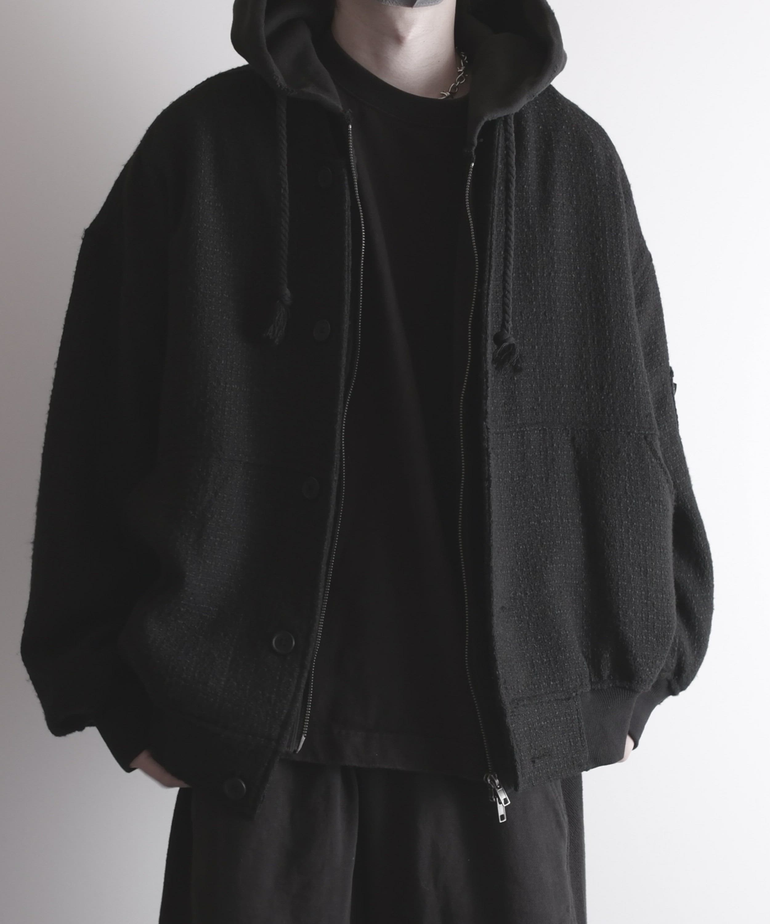 RUUBON】tweed balloon MA-1 blouson / ツイードバルーンMA-1ブルゾン