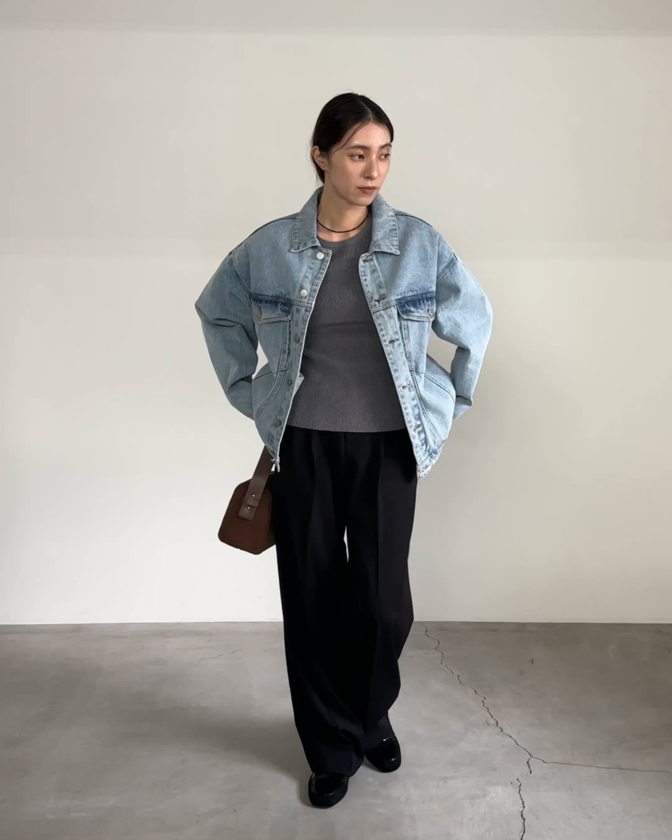 セール】【サイズ展開あり】ビッグシルエットデニムジャケット（デニム