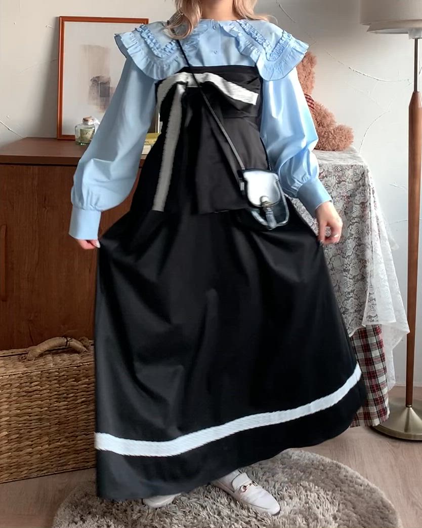 セール】【クティールとレトロ】2wayレースリボンビスチェジャンパー