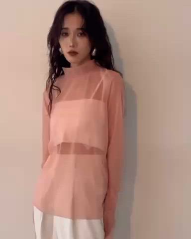 Sheer long sleeve top（Tシャツ/カットソー）｜Chris TROIS.（クリス