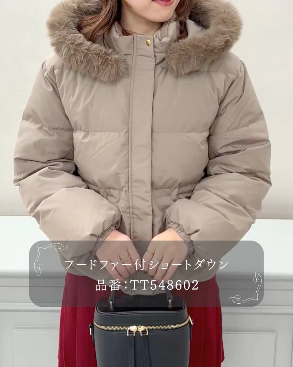 セール】2025秋冬新作 フードファー付ショートダウン（ダウン