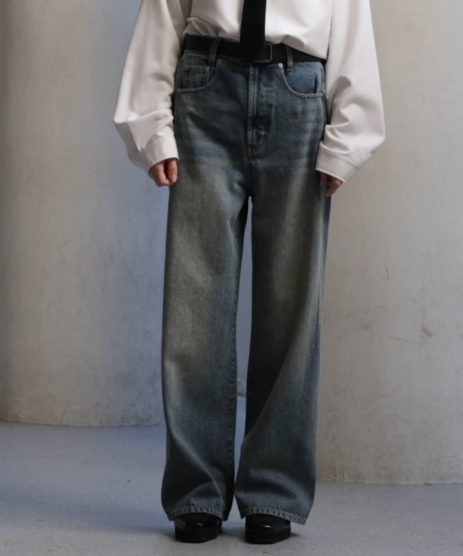 セール】【CLEL】Relief Straight Denim Pants / レリーフストレート