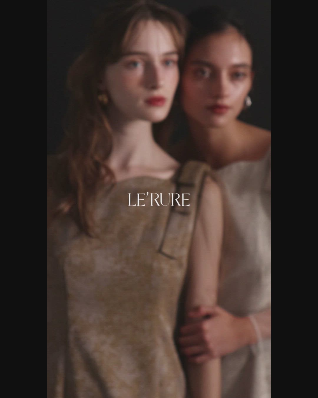 Shoulder ribbon jacquard dress（ドレス）｜LE'RURE（リルアー）の