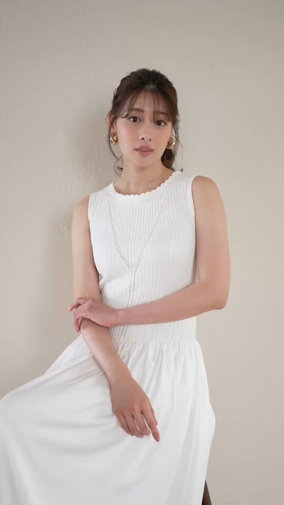 Eyelet Knit Docking Dress（ワンピース）｜Her lip to（ハーリップ