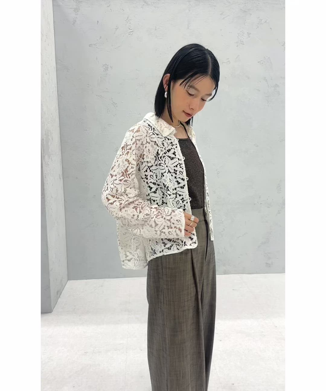 セール】〈手洗い可能〉レース シャツ 羽織（シャツ/ブラウス）｜SHIPS
