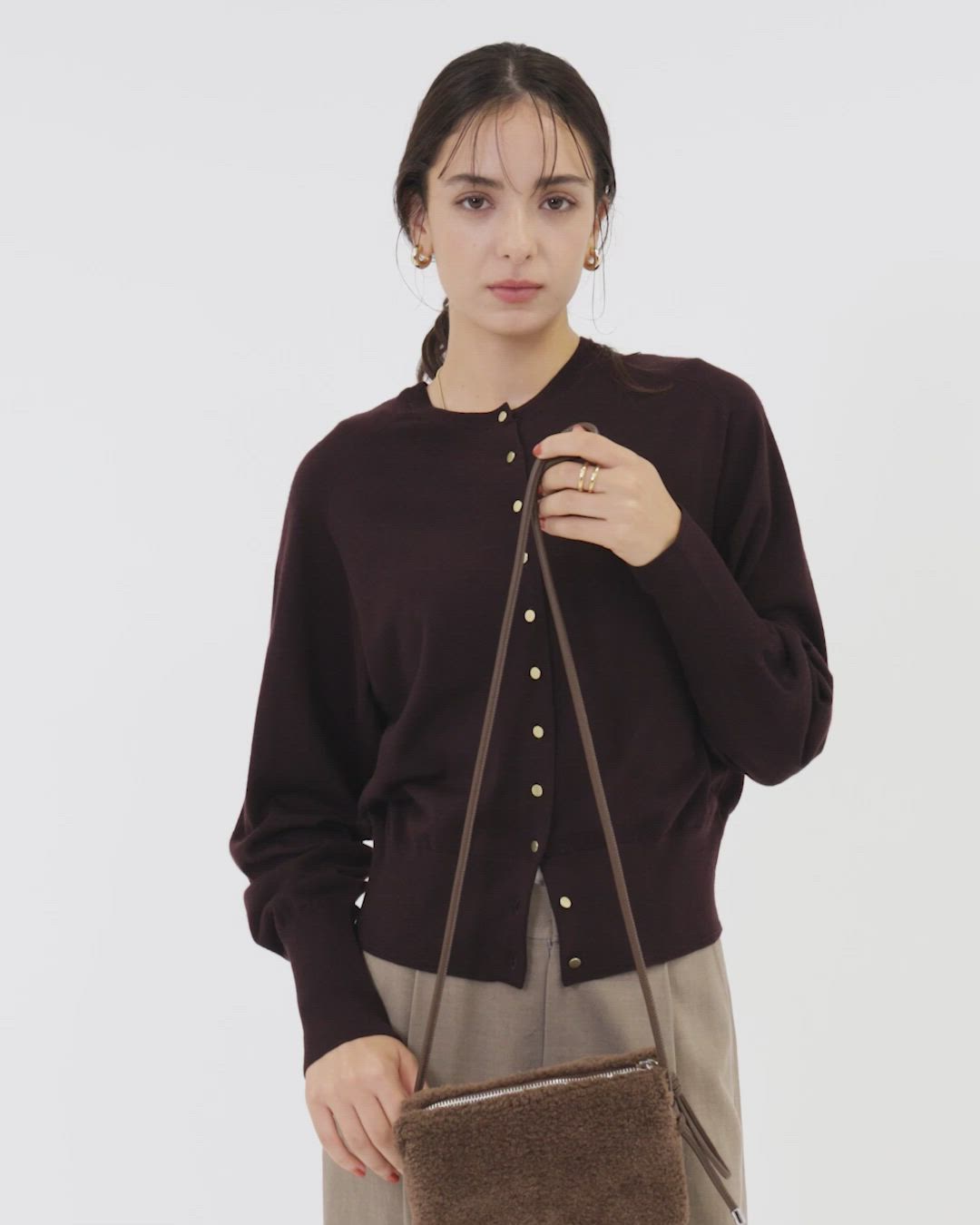 ボア ジップ ミニショルダーバッグ / ポシェット（ショルダーバッグ