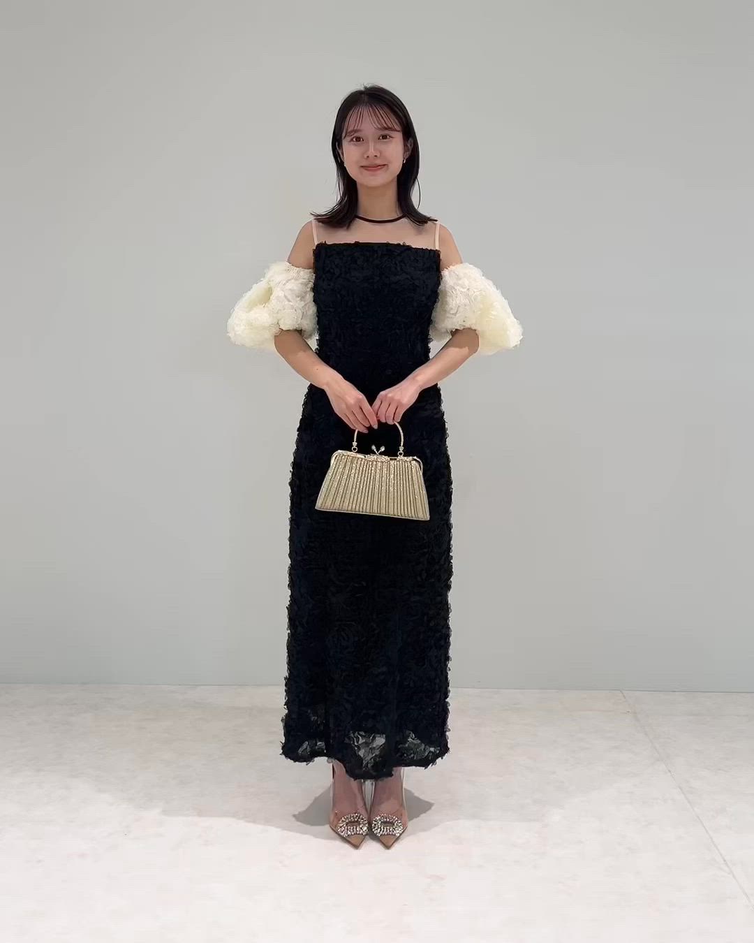 セール】【LEJA】フラワーレーススリーブIラインドレスワンピース2点