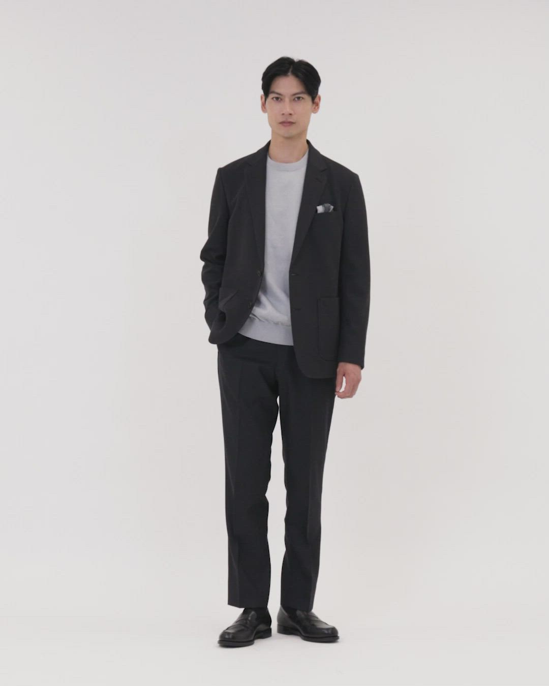 TW サキソニー アジャスター スリム スラックス -ウォッシャブル