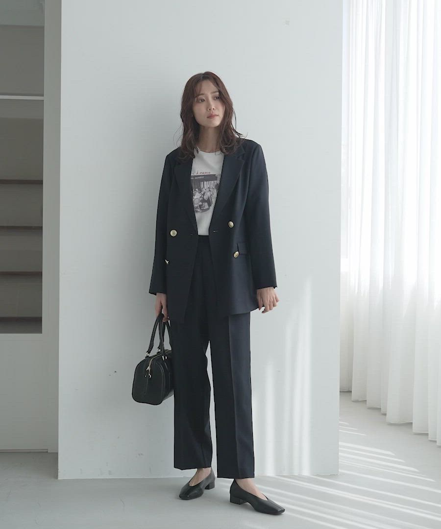 セール】お手入れラクラクセットアップ/ダブルジャケット/498372