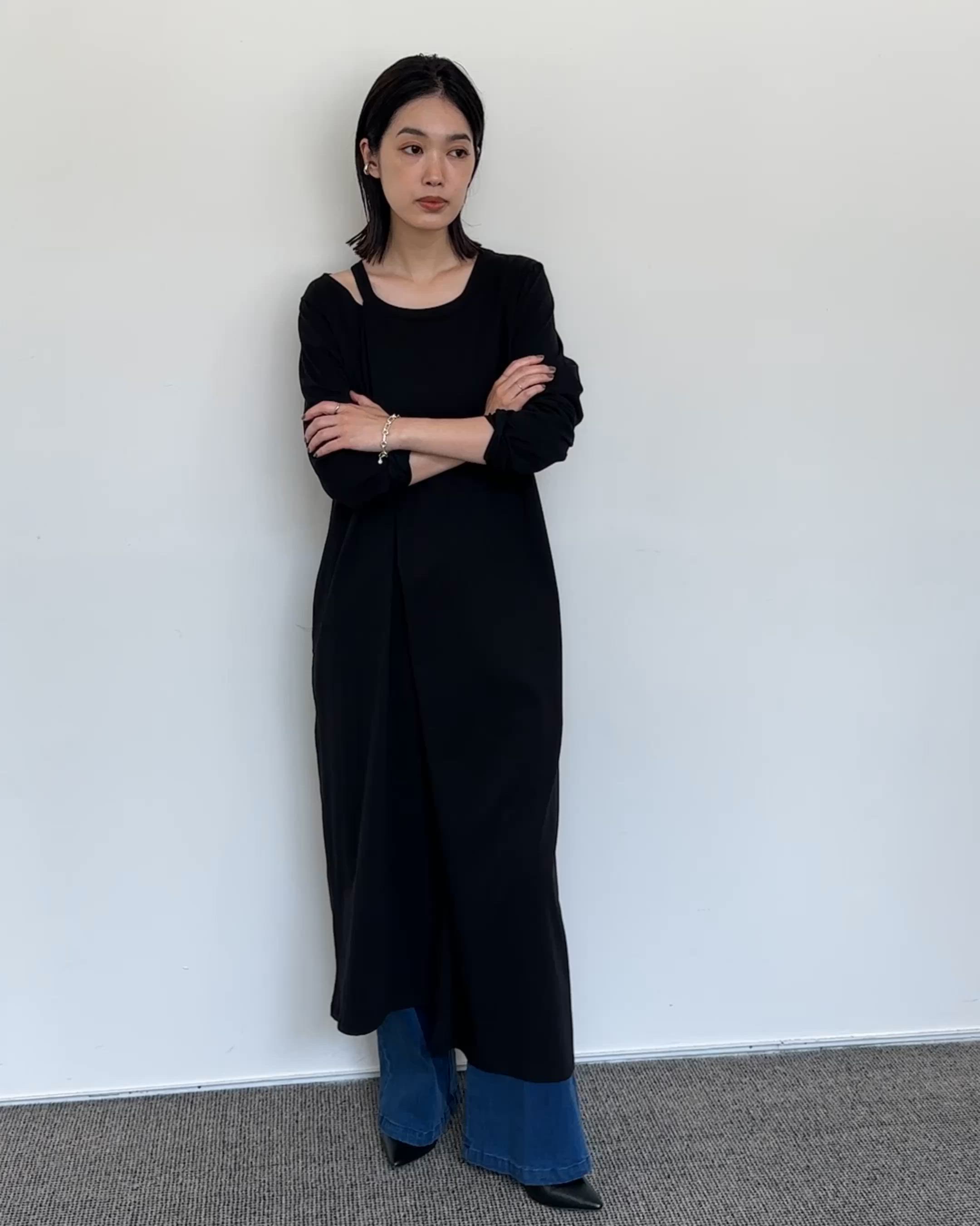 セール】【Et】Asymmetrical Neck One-piece（ワンピース）｜select