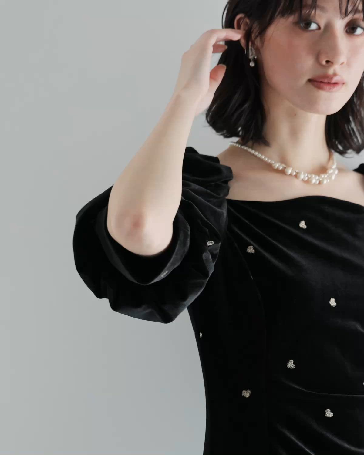 スイートハートベロアドレス 結婚式 二次会 成人式 同窓会 パーティー