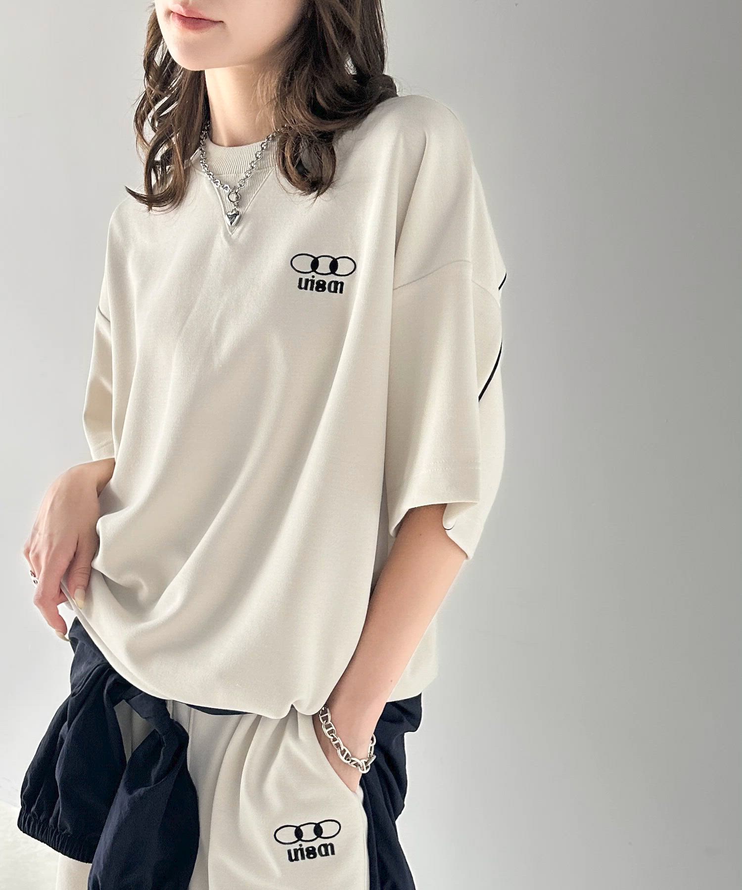 セール】大人スポーティー。パイピングダンボールオーバTシャツ