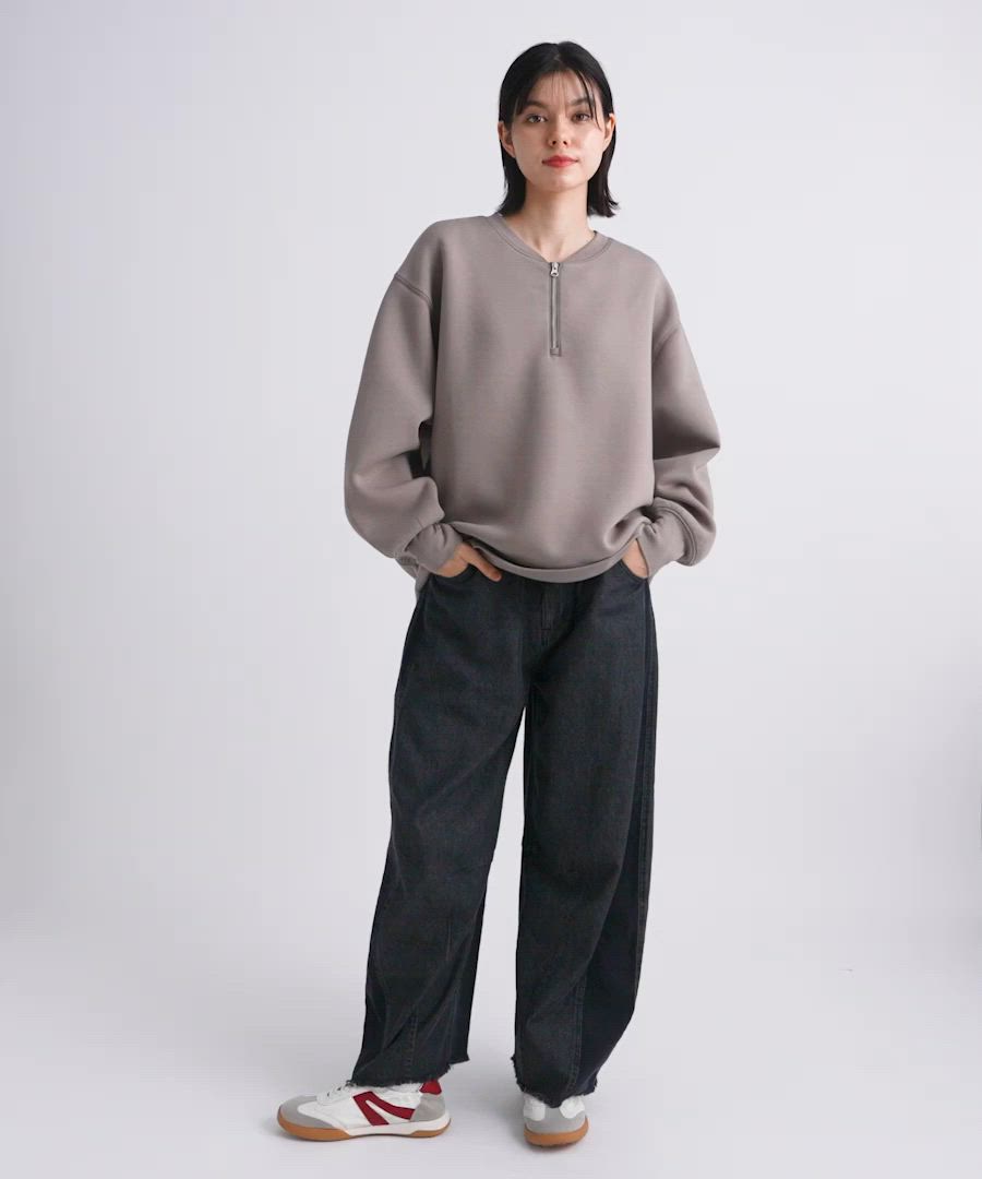 セール】ライトダンボールZIPプルオーバー（スウェット）｜niko and