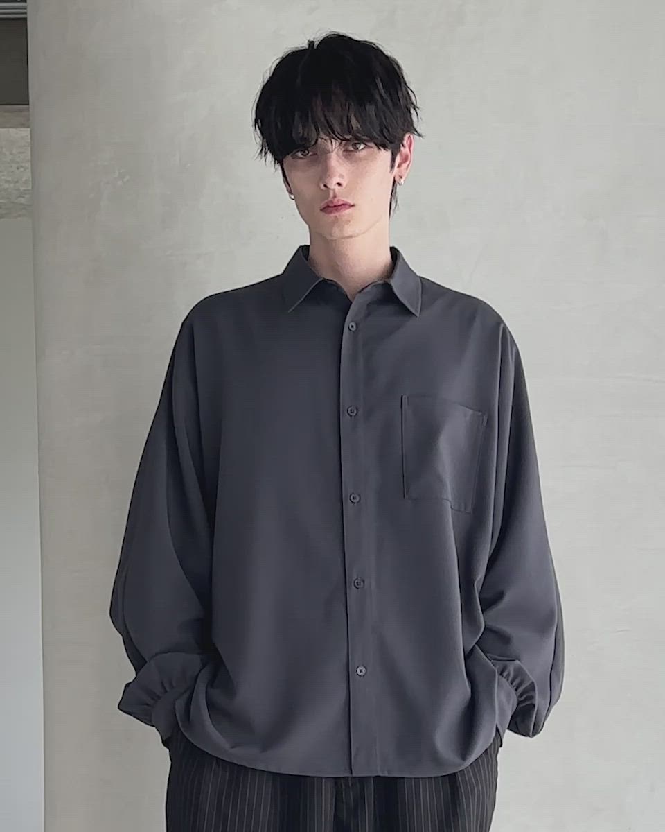 防シワ】コンフォートリラックスドルマン長袖シャツ（シャツ/ブラウス