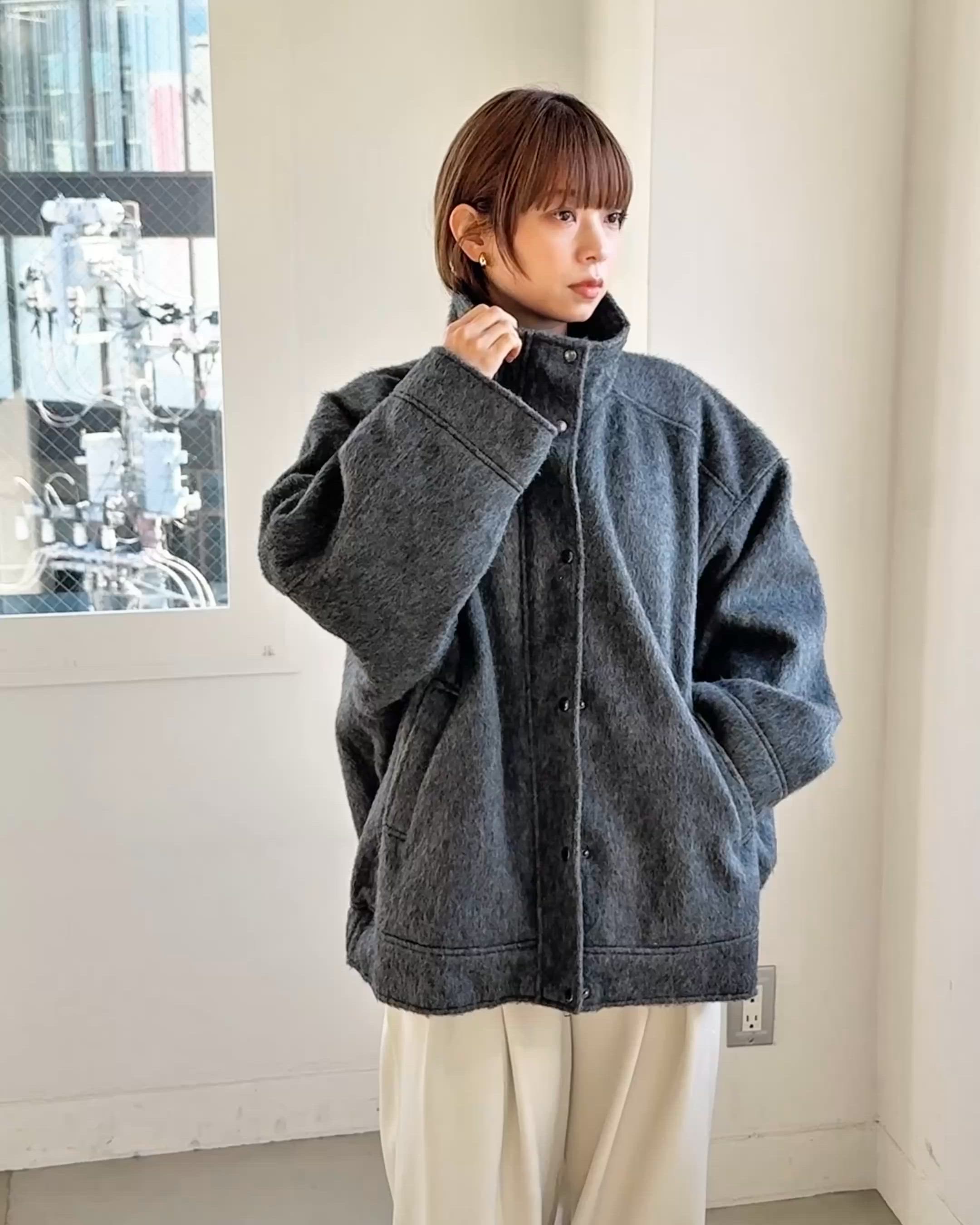 セール】【新色登場】シャギースタンドブルゾン（ブルゾン）｜tiptop