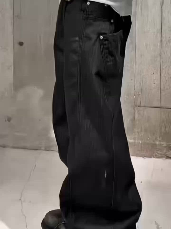 パンツ Chikashitu+high Urban drape curve slacks Chikashitsu +】herringbone curve pants / 【チカシツプラス