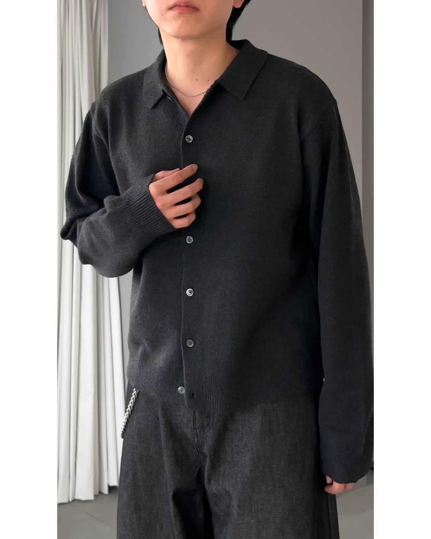 BASIC HIGH GAUGE KNIT SHIRT/ベーシックハイゲージニットシャツ