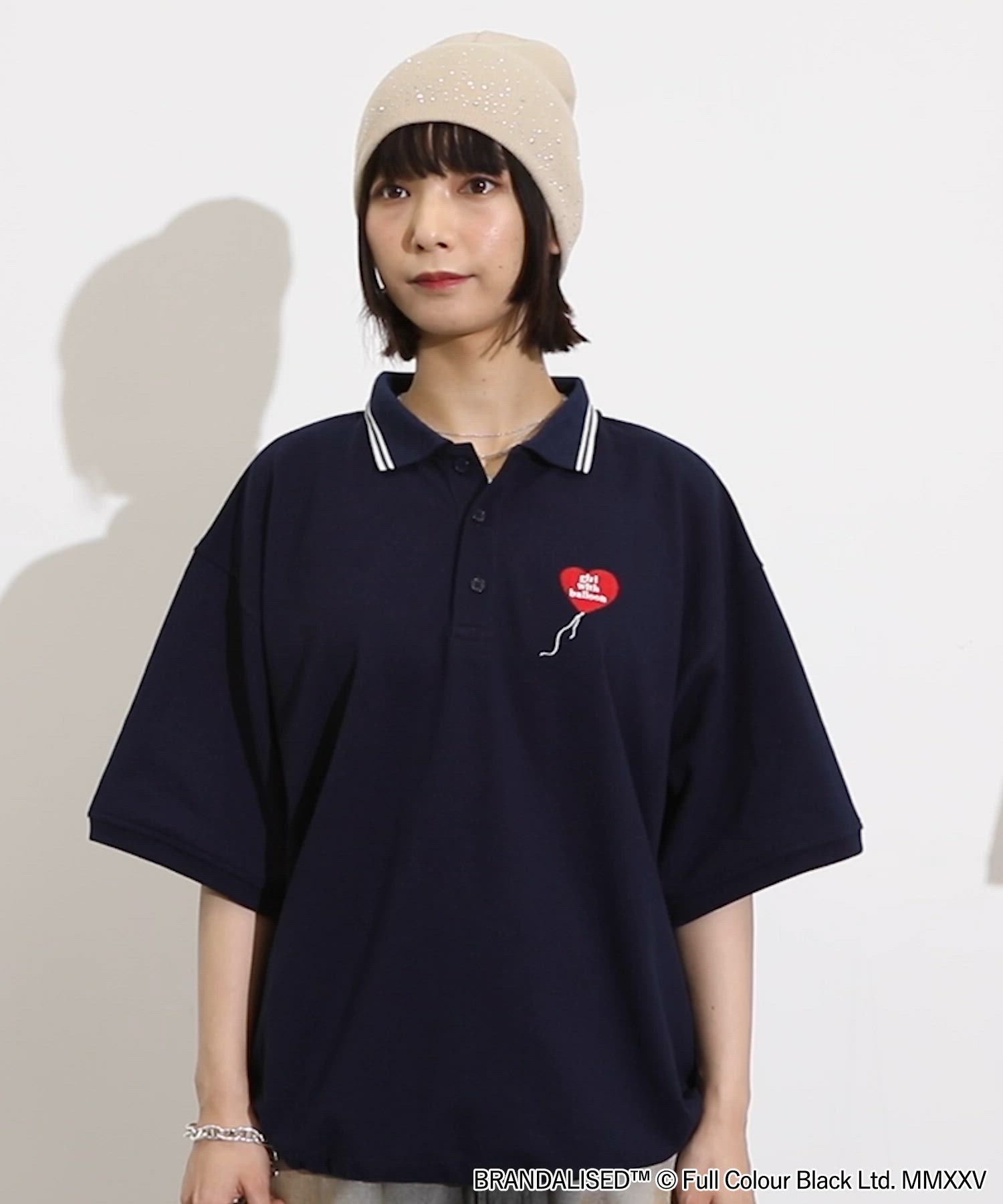 セール】BRANDALISED 別注 Girl with Balloon ハート刺繍ドロスト