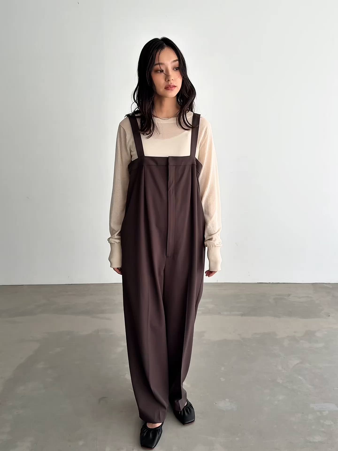 CYAN tokyo 黒 サロペット　2025ss 低身長向け シアン トーキョー CYAN tokyo CYAN tokyo サロペット 501341
