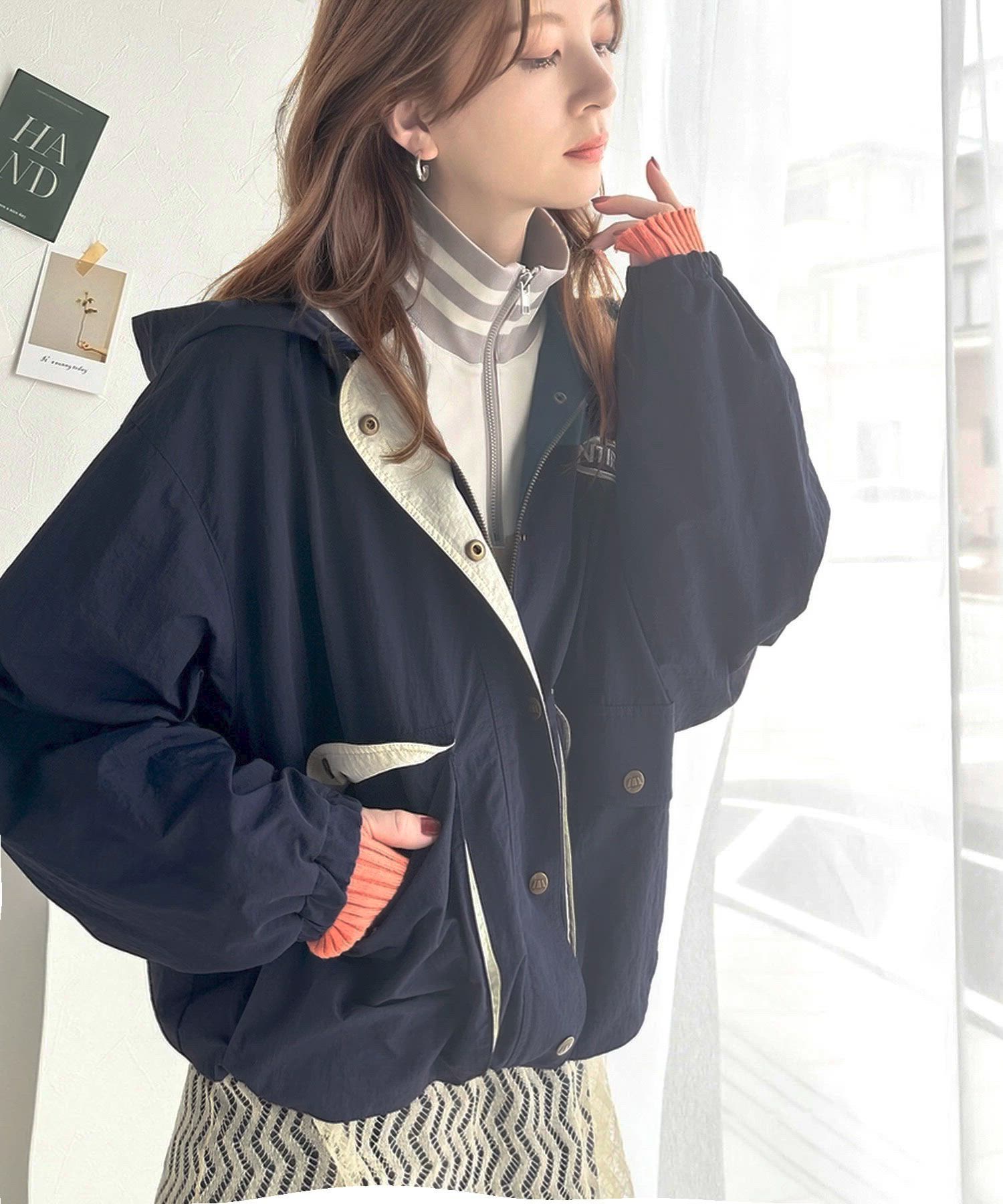 セール】メンズライクなのに可愛く決まる。裏フリース胸刺繍配色