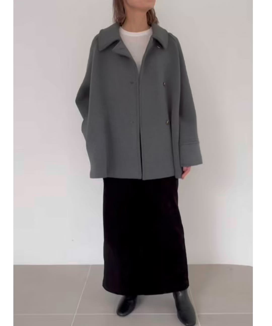 セール】quaranciel:〈手洗い可能〉ダンボール ステンカラー