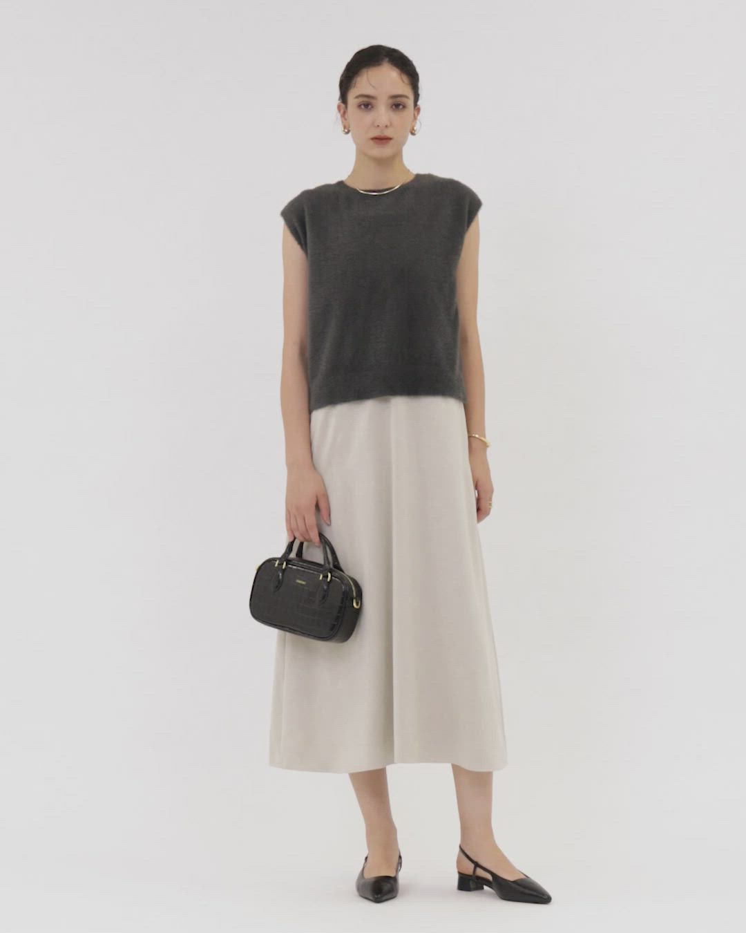 セール】フラッフフェザー 2WAY フレンチスリーブ ニット