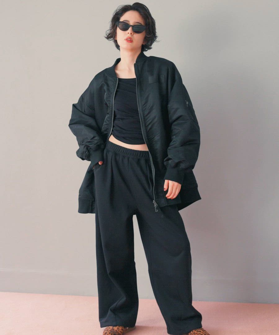 注目ショップ 新品 ニコアンド and（ニコアンド）の リバーシブルロングMA‐1（MA-1）｜niko リバーシブルロングMA-1ジャケットコート and niko ジャケット・アウター
